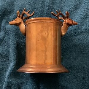 Brass Deer Head Chiller Decanter.